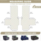 TAOCOCO 100% Waterproof Loveseat Recliner Cover - Image 2