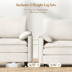 Vesgantti 108" Sectional Sleeper Sofa, 6-Seater Oversized Modular Cloud Couch - Image 3