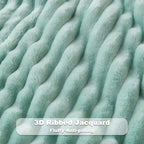 NEWCOSPLAY Fleece Ribbed Cozy Throw Blanket - Image 5