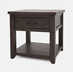 Jofran Madison County Harris End Table, Barnwood Brown - Image 9