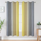 Grey and Yellow Ombre Blackout Curtains - Image 2