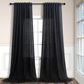 Pitalk 102 Inch Long Curtains Black by Pitalk