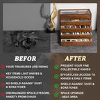5-Tier Large Knife Display Case & Organizer, Wooden Pocket Knife Storage Box - Image 5