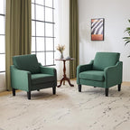 VINGLI Accent Chair for Living Room Chairs Dark Green Reading Chair for Bedroom - Image 9