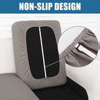 Smiry Waterproof Couch Cushion Covers, Stretch Jacquard Sectional Couch Covers - Image 3