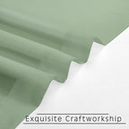 Sage Green Sheer Curtains 36 Inches 2 Panels Set - Image 6