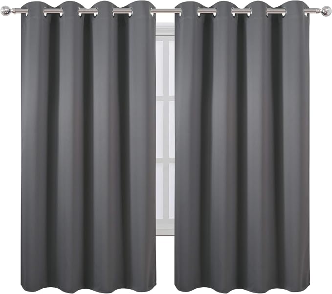 Frost Grey Blackout Curtains 66 x 63 Inch Length/Set of 2 Curtain - Image 2