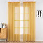 MIULEE 2 Panels Fall Sheer Curtains by MIULEE