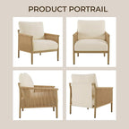 CHITA Accent Chairs Set of 2, Braid Modern Armchair - Image 4