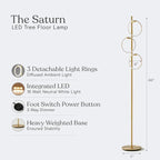Brightech Saturn Floor Lamp, Great Living Room Decor, Tall Contemporary - Image 5