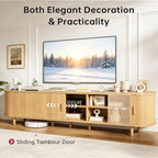 80" Mid Century Modern TV Stand, Wood TV Consoles - Image 4