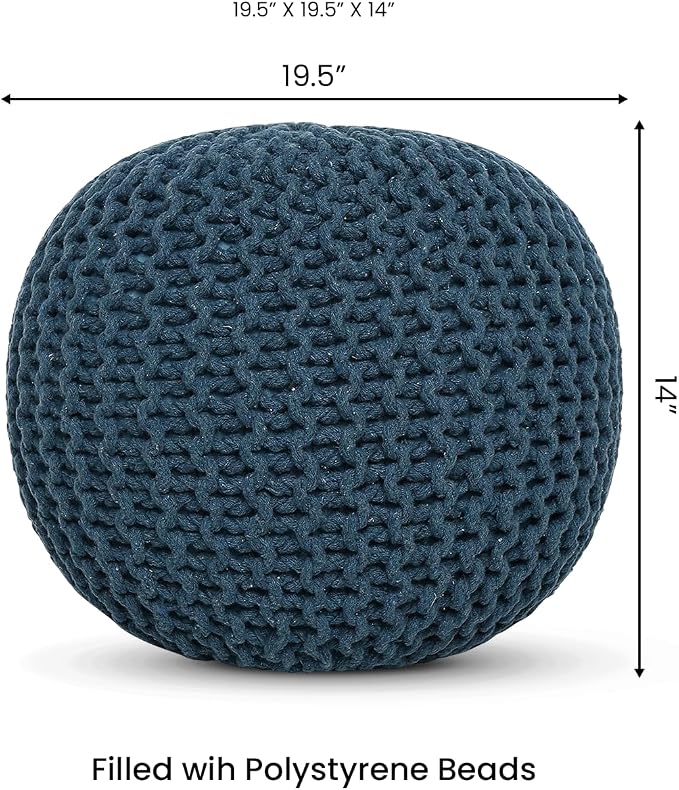 REDEARTH · Round Pouf Bean Bag Ottoman - Image 3