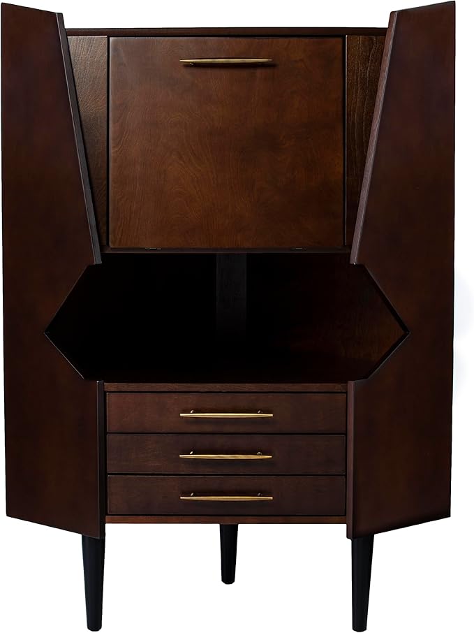 SEI FURNITURE Larson Corner Storage Bar Cabinet by SEIFurniture