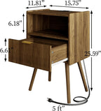Veegle Nightstand, Modern Bedside Table - Image 2