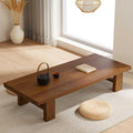 Japanese Solid Wood Low Coffee Table, Extra Thick Tatami Tables by YITAYMLI