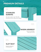 SERWALL Patio Table Set, 5-Piece Outdoor HDPE Furniture - Image 5