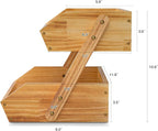 Merysen 2 Tier Wooden Fruit Basket - Image 5