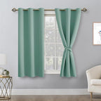 Blackout Curtains for Bedroom, Sage Green, 42 x 45 Inch, 2 Panels | Thermal - Image 8