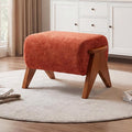 Linen Padded footstools Mid Century Modern Ottoman by Unknown