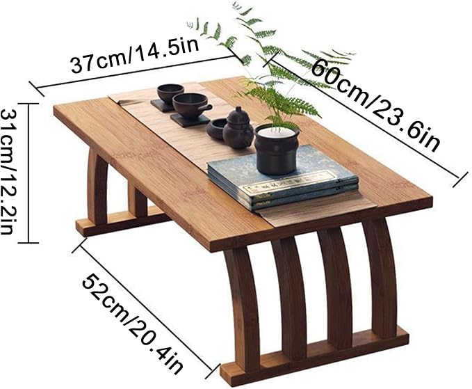 Bamboo Japanese Floor Table, Small Coffee Table & Tea Table, Altar Table - Image 4