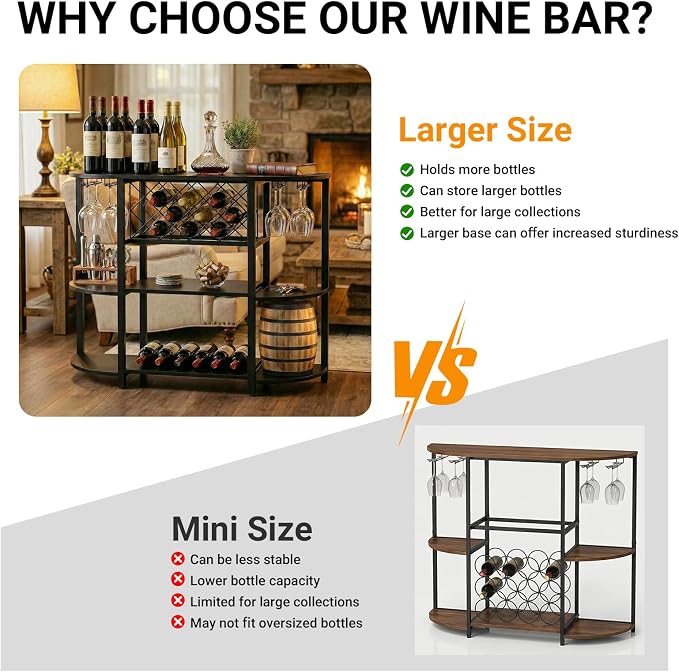 Unikito 4-Tier Metal Coffee Bar Cabinet - Image 8