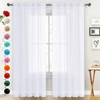 SpaceDresser Sheer Window Treatment Rod Pocket Curtain Panels by SpaceDresser