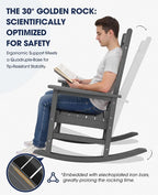 KINGYES Oversized Outdoor Rocking Chair, All-Weather Patio Rocking Chairs - Image 5