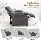 BOSMILLER Kids Recliner Chair， Push Back Toddler Recliner - Image 3