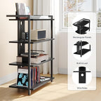 HOOBRO 4-Tier AV Media Stand, Media Console - Image 7