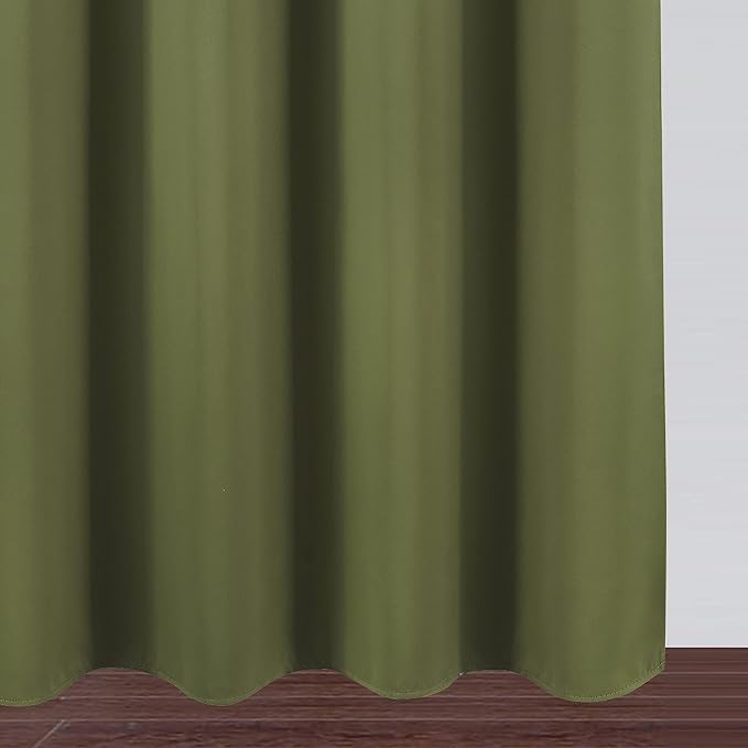 Olive Green Thermal Blackout Curtains/52 x 108 Inch/Set of 2 Panels Room - Image 9
