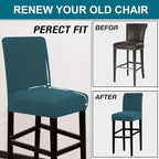 Turquoize Stretch Bar Stool Cover Counter Stool Pub Chair Slipcover - Image 5
