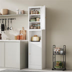YAUWOH 2-Door Metal Storage Cabinet, Tall Slim Pantry Organizer - Image 2