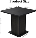 Small Black Dining Table for 2-4, 31.5 Inch Farmhouse Square Kitchen Table - Image 2