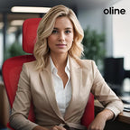 Oline ErgoAir Ergonomic Office Chair – Adjustable Lumbar Support, Flip-Up - Image 2