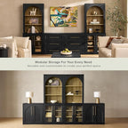 mopio Blake Tall Display Cabinet, Kitchen Buffet Pantry Cupboard, Trophy - Image 8