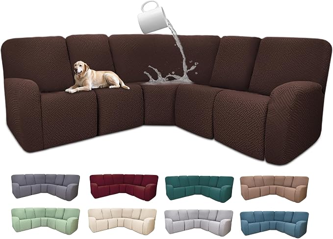 100% Waterproof Sectional Recliner Couch Covers by ROFASVCO