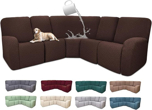 100% Waterproof Sectional Recliner Couch Covers by ROFASVCO
