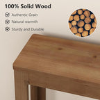 Solid Wood Console Table 63", Farmhouse Sofa Table - Image 3