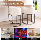 ClinQ 26" H Counter Height Bar Stools Set of 2, Modern Barrel Counter Stools - Image 4
