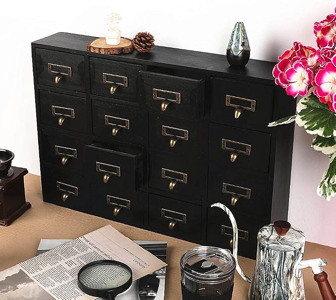 16 Drawers Apothecary Cabinet - Image 4