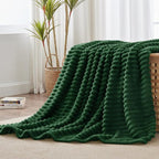 BEDELITE Striped Fleece Throw Blanket, Forest Green, Soft Cozy, Lightweight Warm - Image 7