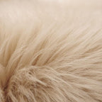 SERISSA Faux Sheepskin Fur Area Rug Beige Fur Chair Cover Seat Pad Small Fuzzy - Image 4