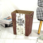 Small Wood Trash Can Wastebasket, Farmhouse Rectangular Garbage Can Waste Basket - Image 6