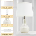 GyroVu 18" Table Lamp Set of 2, Ceramic Table Lamp Classic Beside Lamps - Image 4