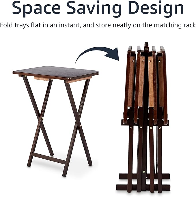 Amazon Basics Portable Foldable TV Tray Table - Image 4