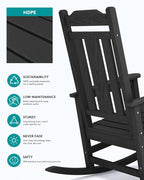 SERWALL HDPE Outdoor Rocking Chair - Image 6