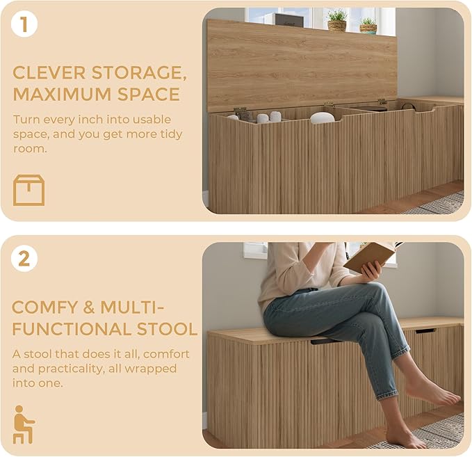 Bobve L-Shape Storage Bench - Image 6