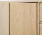 Walker Edison Modern Beveled 2-Door, 2-Drawer Sideboard, 63 Inch, Coastal Oak - Image 7