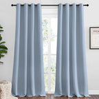 NICETOWN Vintage Blue Blackout Curtains 90 inches Length by NICETOWN