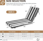 72x21x4in Lounge Cushions for Outdoor Furniture, Outdoor Lounge Chair Cushions - Image 2